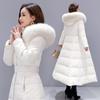 Giacca in Piuma Bianca Nuova Gonna Lunga da Donna Sotto il Ginocchio Orlo Lungo Taglia Forte Cappotto Invernale