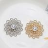 Women's Clothing Hollow Wave Flower Metal Pins for Clothes Bohemian Fashion Trendy New Wedding Jewelry