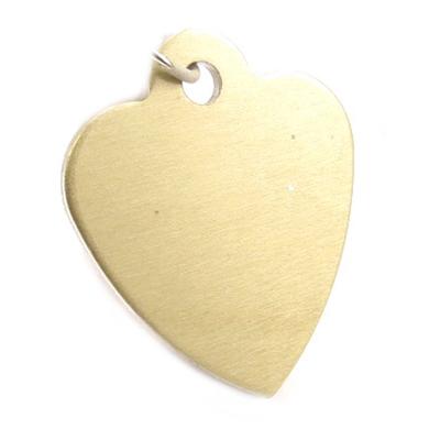 [C2991] - Animal Medal 'Heart' Golden Brass