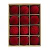 12Pcs Colorful Velvet Christmas Balls 6CM Xmas Hanging Pendants Ornaments  For Home Decor