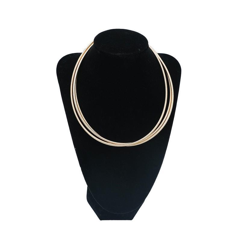 Style Versatile Flat Snake Bone Clavicle Chain Bracelet Earrings Advanced Sense Multi-Layer Personality Trendy Cool Jewelry