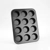 12 Löcher Cupcake Backblech Antihaftstahl Muffin Kuchenform Rund Pudding Kekse Backform Keks Backblech Backzubehör