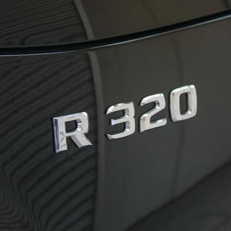 3D ABS Písmena na kufr auta Emblém Odznak Samolepky Pro Mercedes Benz R Třída R450 R320 R350 R400 R500 R63 W251 4MATIC
