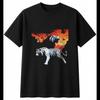 White Tiger with Feathers Wildlife Mens T-Shirt Black 100% Cotton Animal Printed