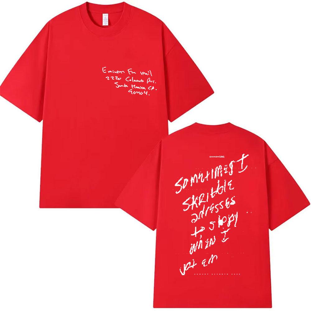

Rapper Eminem Stans Tour Album 2025 Graphic T Shirts Men Women Casual Fashion Retro Cozy Cotton Short Sleeve Tshirt Streetwear S