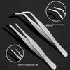 Thickened Round Tip Stainless Steel Tweezers with Toothed Dressing Forceps In Various Sizes