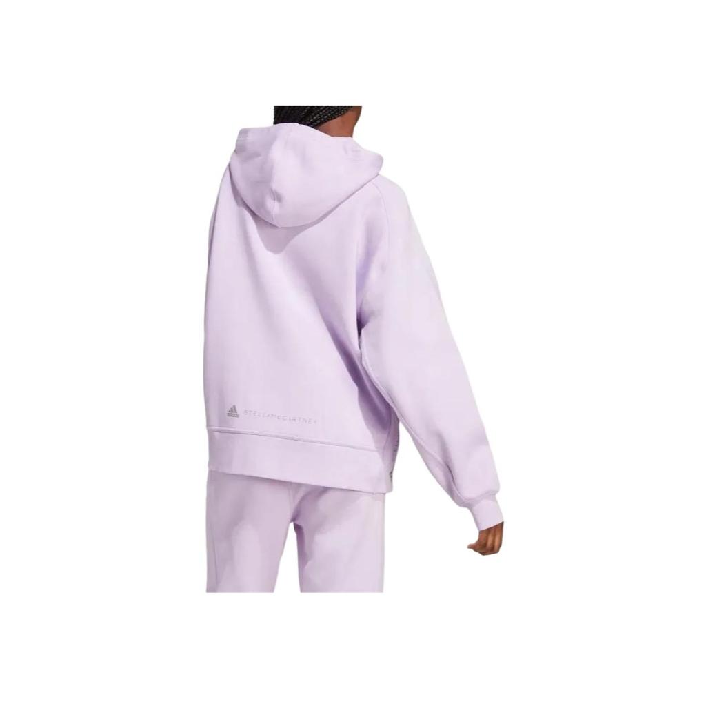 adidas X Stella McCartney Stella McCartney Collaboration Full-Zip Hoodie with Monochrome Logo Women Hoodie Purple IJ0580