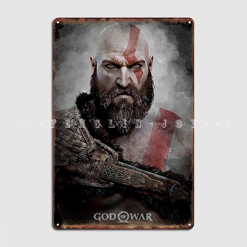 

Плакат God Of War, металлическая доска, настенная пещера, классический постер, жестяная вывеска, постер 20x30cm（7.8x11.8inch）
