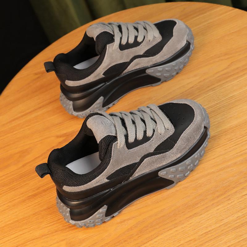 

Модные женские кроссовки из вулканизированной ткани, дышащие, для отдыха, бега, износостойкие, кроссовки на платформе с увеличенной высотой 2024, новая мода, весна-осень 40 чёрный