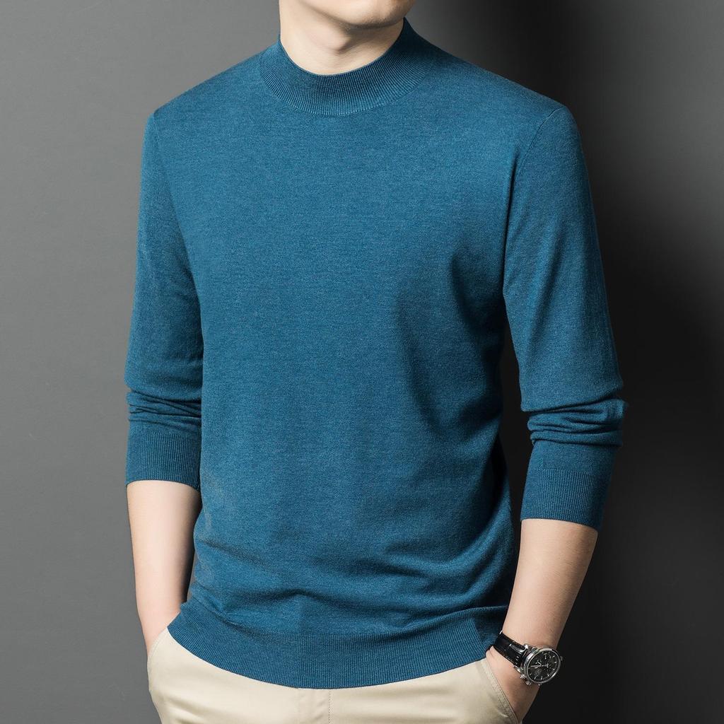 Men's Autumn/Winter Thick Wool Half-High Collar Sweater