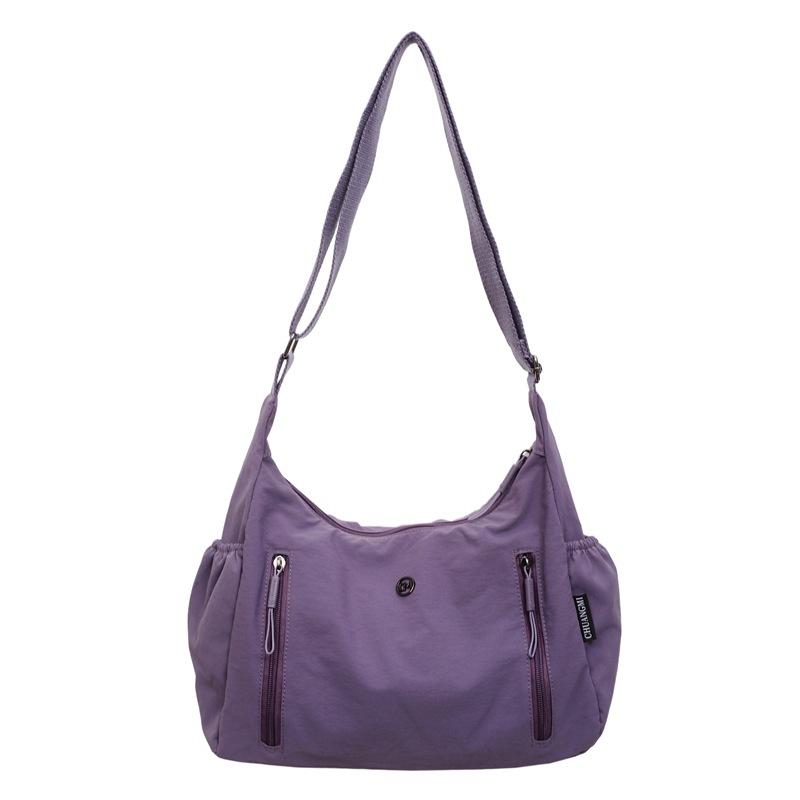 

Женская наплечная сумка многофункциональная нейлоновая легкая большой вместимости сумка-тоут фиолетовый