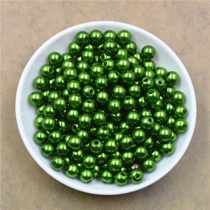 4 6 8 10 12MM With Hole ABS Imitation Simulated-pearl Loose Pearls Beads For Jewelry Findings Making DIY Accessories