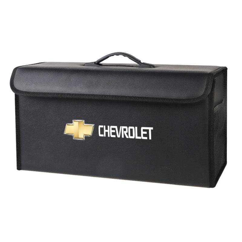 Car Trunk Storage Bag Leather Camping Box Collapsible For Chevrolet Z71 Aveo Impala Lacetti Malibu Sail SS Cruze Sonic Silverado