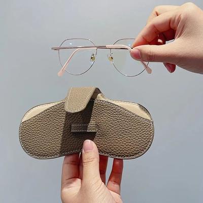 Weiches Leder Brillenetui Schlanke Brillen Aufbewahrungstasche Brillenetui Sonnenbrillen Hülle Beutel Damen
