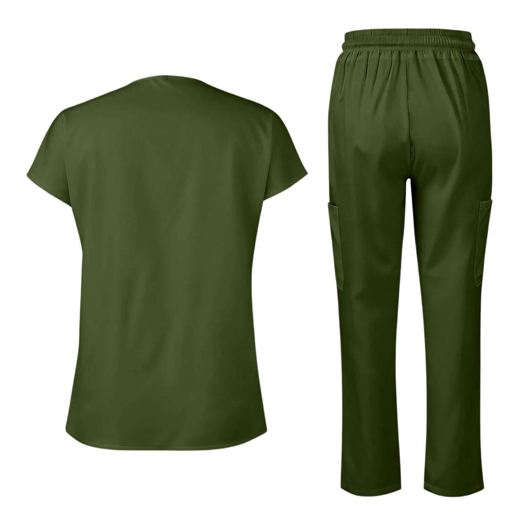 Women's Quick-drying Colorful Pocket Vest And Pants Set, Dry Work Clothes