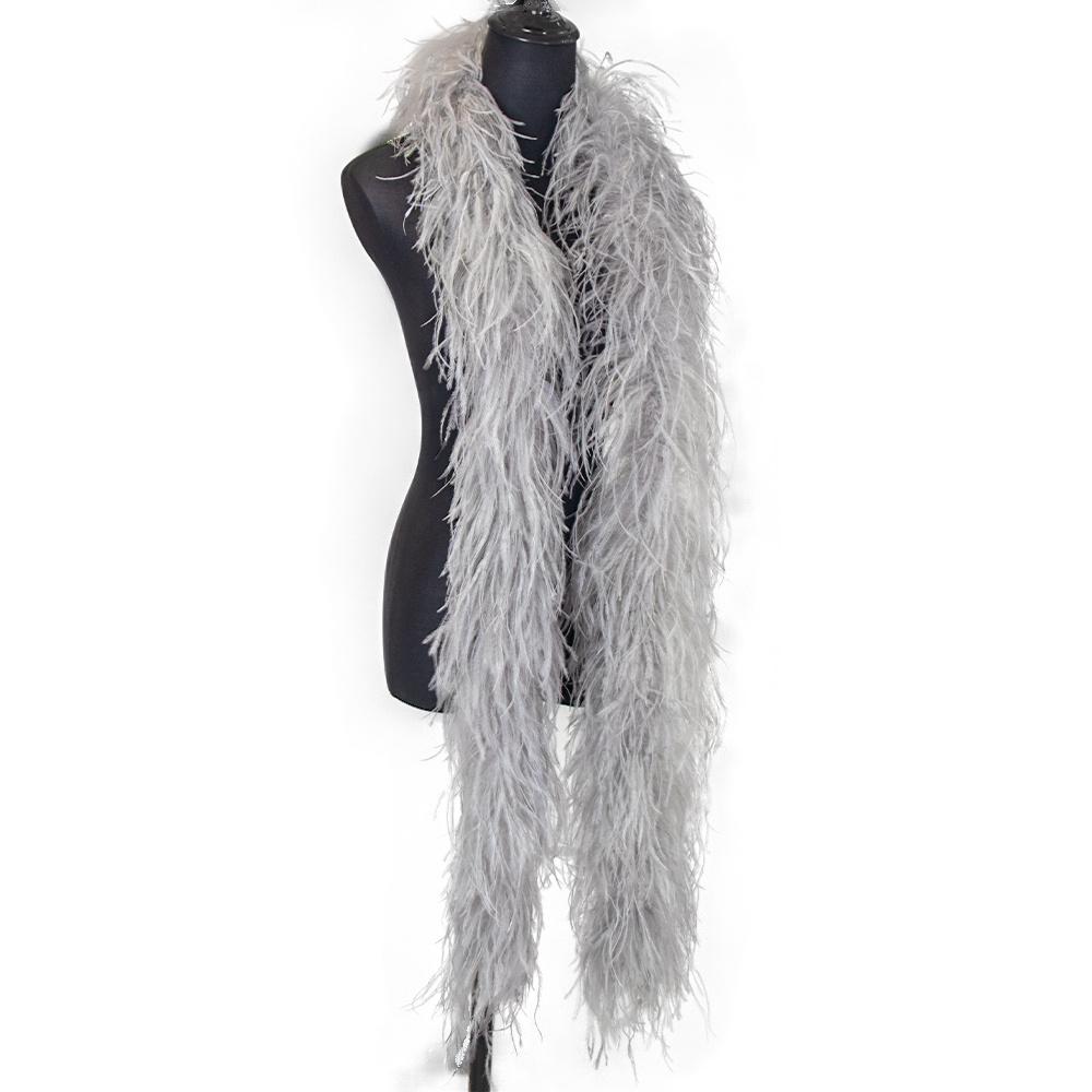 DIY 6 Ply Ostrich Feathers Boa 0.5M/1M/2M/3M Long Feather Shawl Costume Boa Plumes Carnival Clothes Dress Sewing Feather Trim Crafts