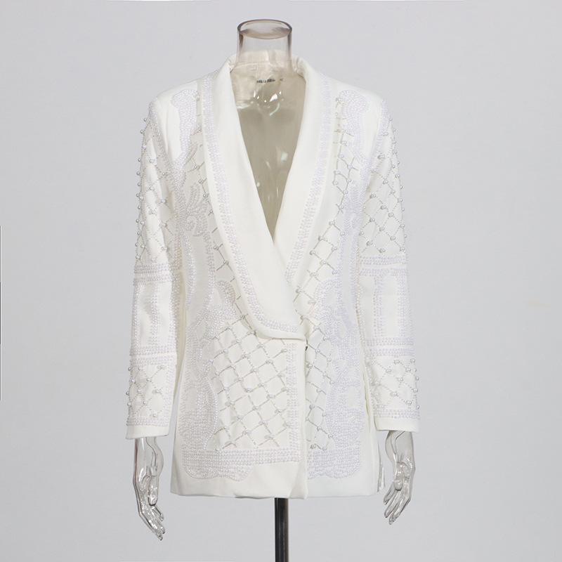 2025 Summer High-End European & American Style Suit: Heavy Beading, Hot Diamond, Versatile Jacket