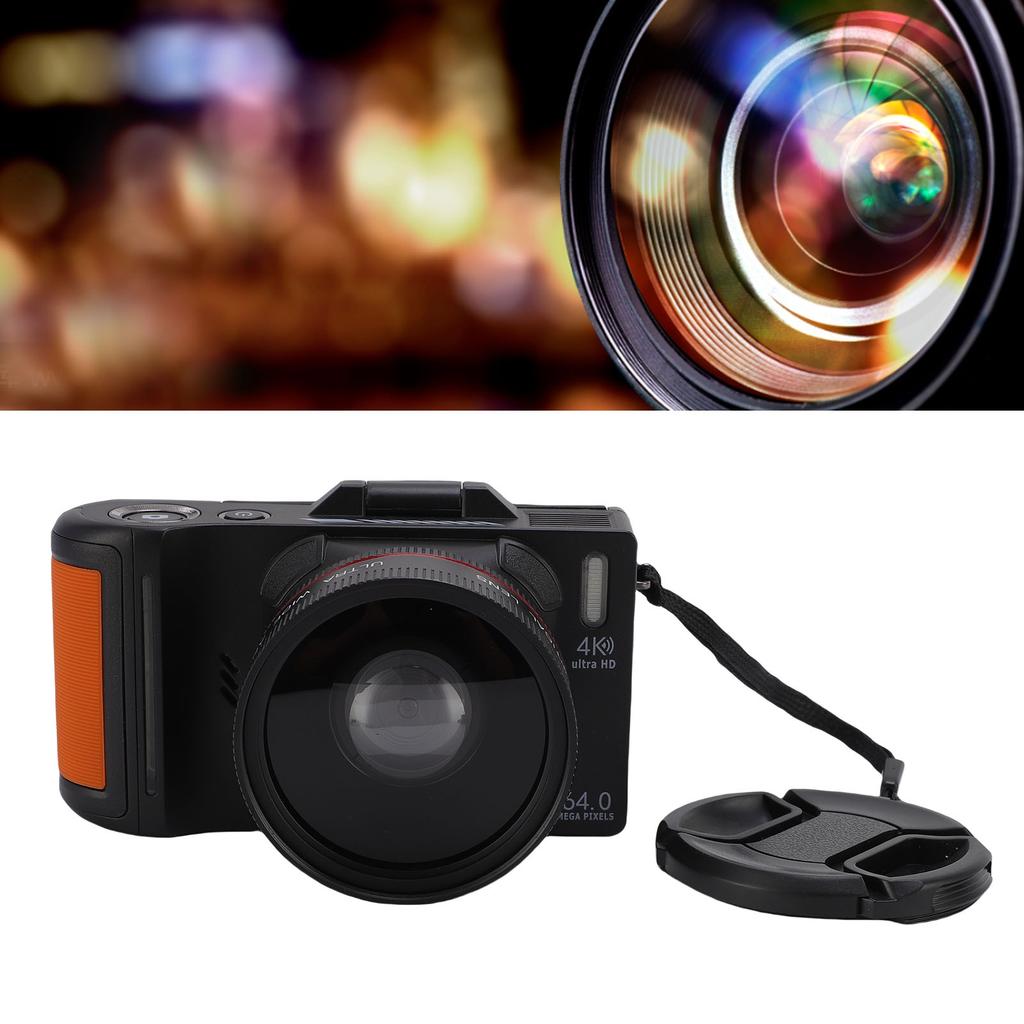 64MP Digital Camera HD 4K Photography Portable Compact Camera with 3in Screen 18X Zoom Anti Shake Auto for Travel