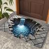 2D Flat 3D Visual Effect Mat Anti Slip Door Rug Floor Mat Thickened Bathroom Mat  Kitchen