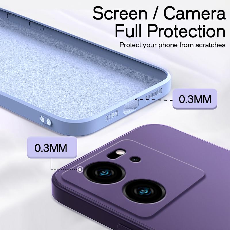 Pentru Mi 13T 13 T Mi13T Pro Husă de Lux Pătrată Silicon Lichid Huse de Telefon Pentru Xiaomi Mi 13T Mi 13 T Pro Mi13T Pro 5G Husă Moale de Spate