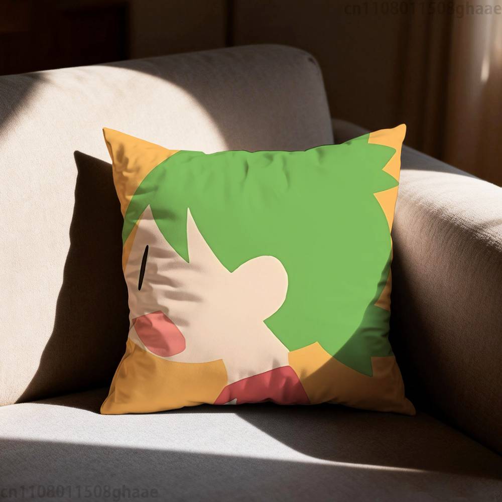 Yotsuba Anime Cartoon Pillow Case Sofa Living Room Bedroom Headboard Backrest Cushion Square Cushion Nap Time