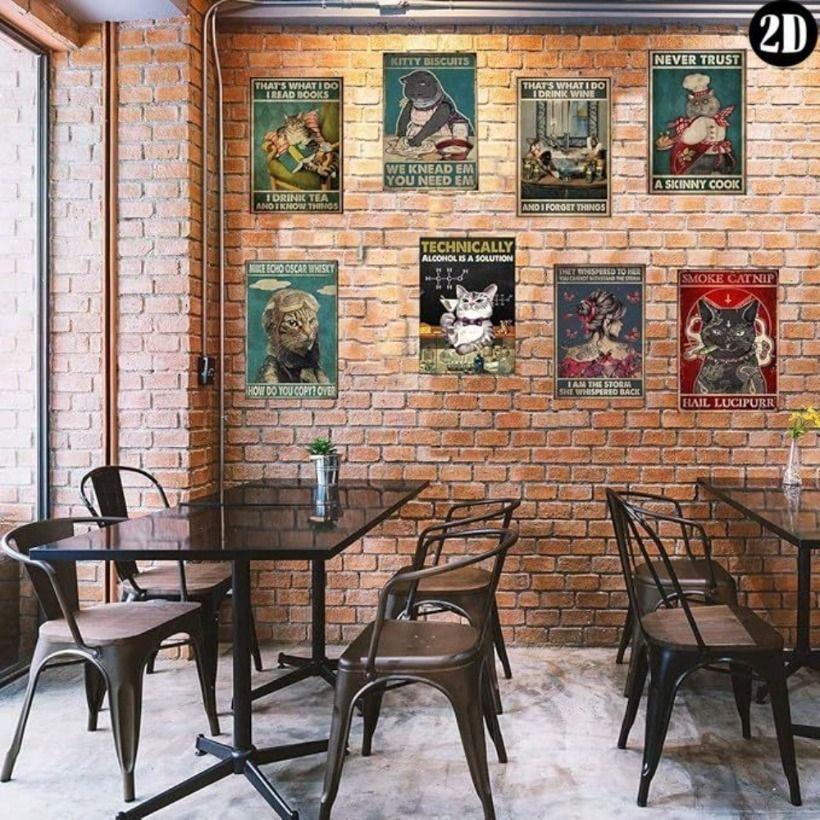 Metal Poster Shark Art Card Dear Please Sit Down Wall Decor for Home Bar Cafe Gym