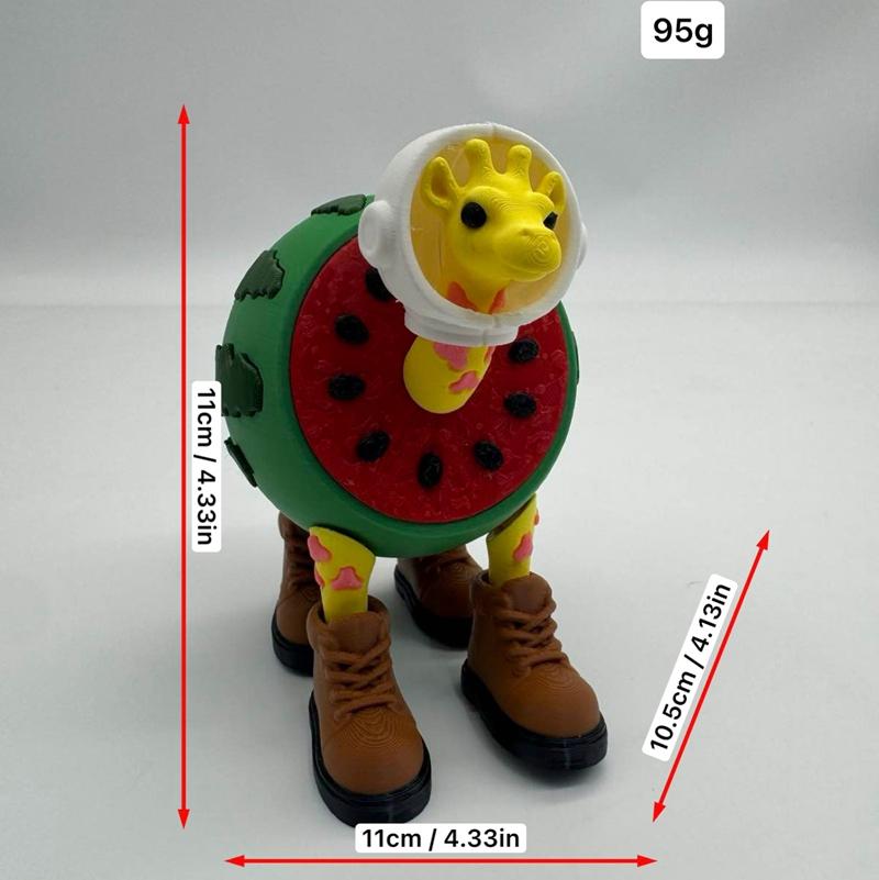 Novelty Pla 3d Printed Decorative Figure Movable Joints Model Italian Brainrot Figure Funny Figurines 3d Printed Toy Desk Decor