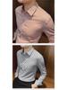 Men's Slim Fit Vertical Striped Long Sleeve Business Shirt 2023