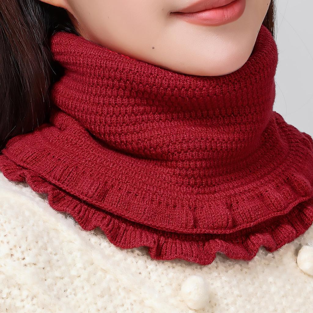 New Women Winter Scarf Knitted Cotton Fake Collar Scarf Women Warm Turtleneck Neck Warmer Detachable Winter Windproof Scarf