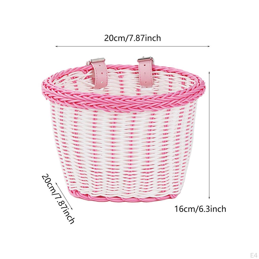 Cykelkorg Framtill Last Barn Retro Tillbehör Söt Praktisk Flätad Cykling Barn