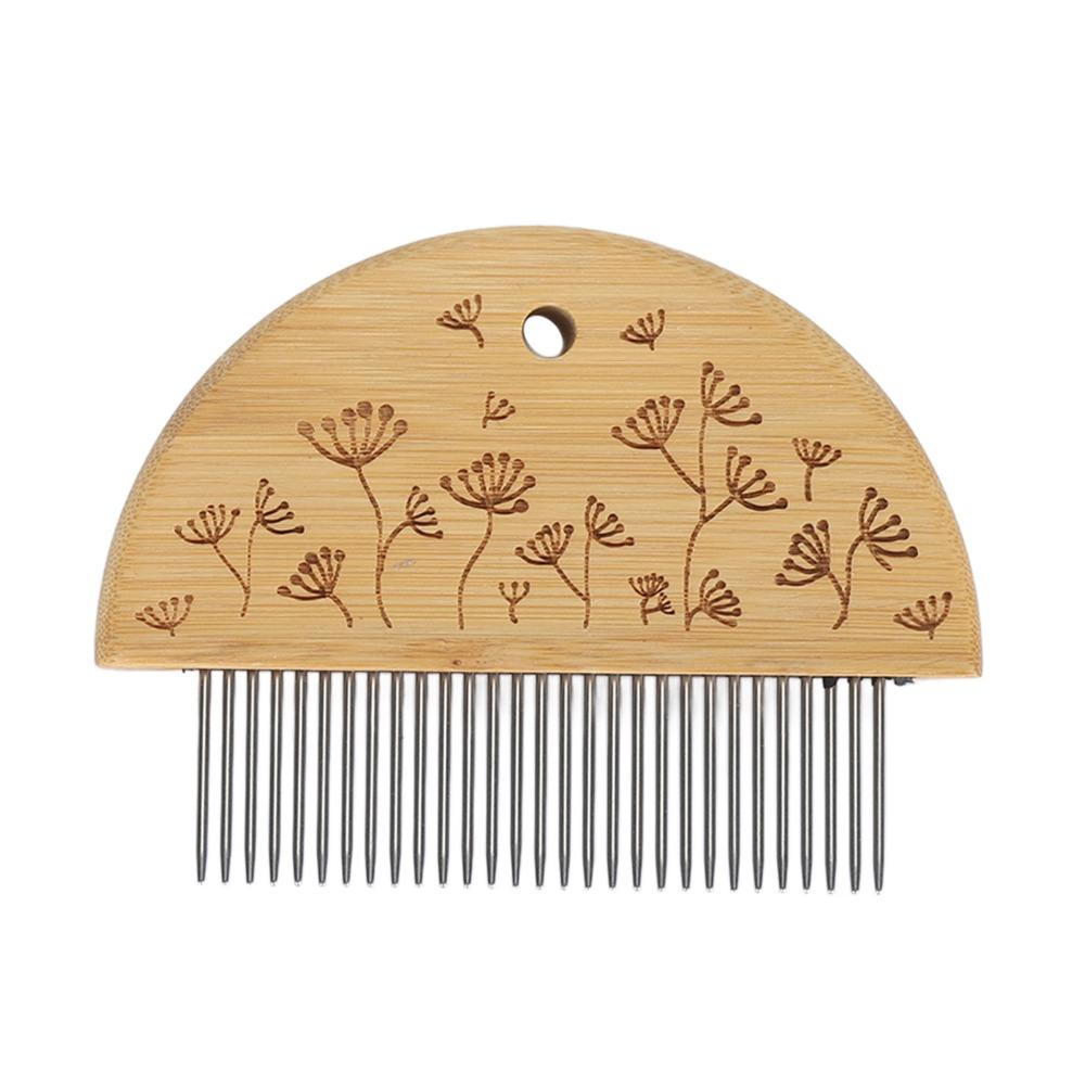 Large Eye Needle Weaving Loom Comb Crochet Hook Wood Knitting Loom Tool DIY Crafts