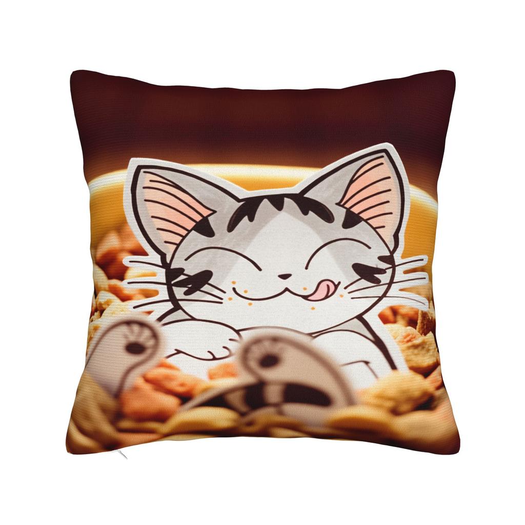 C-Chis S-Sweet H-Home Cat Pillow Cover Comfy Cushion Cover Morden Pillow Case For Sofa Couch Bed Living Room