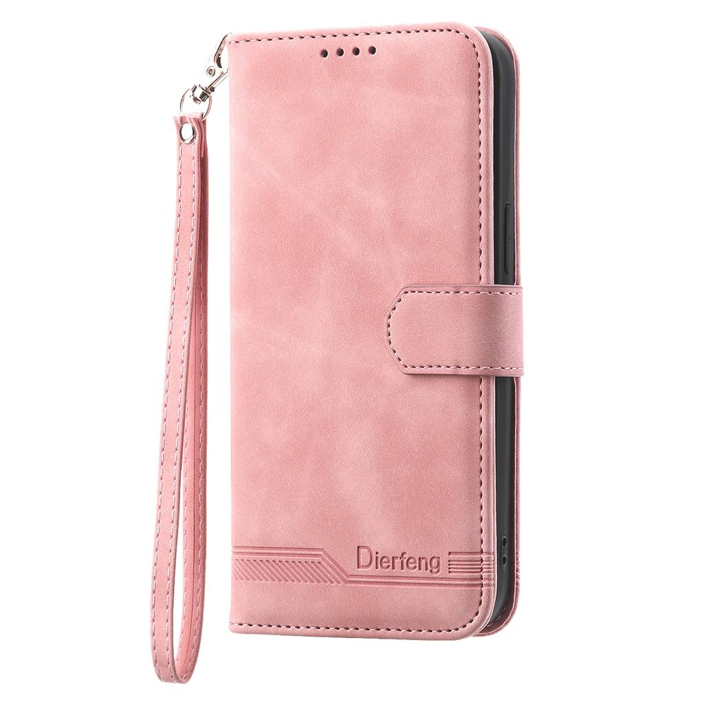 DIERFENG DF-03 For Xiaomi Poco F6 Pro 5G/Redmi K70 5G/K70 Pro 5G Wallet Phone Case Leather Cover Lines Imprinted
