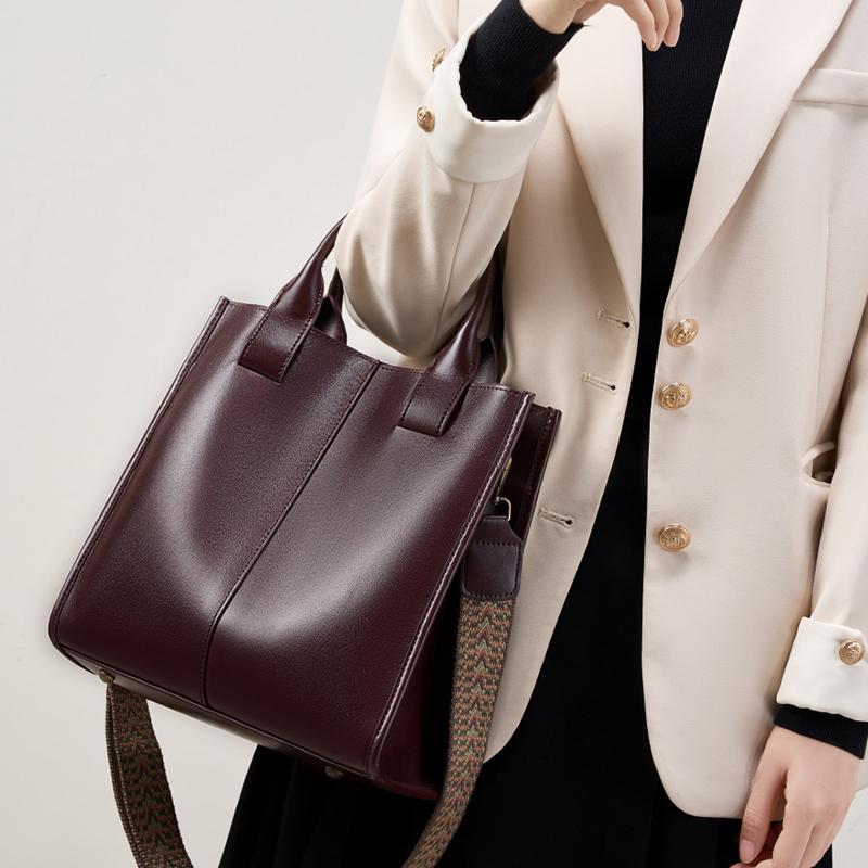 Genuine Leather Women's Shoulder Bag Luxury Designer Women Crossbody Bucket Bags High Quality Cowhide Handbags 2925