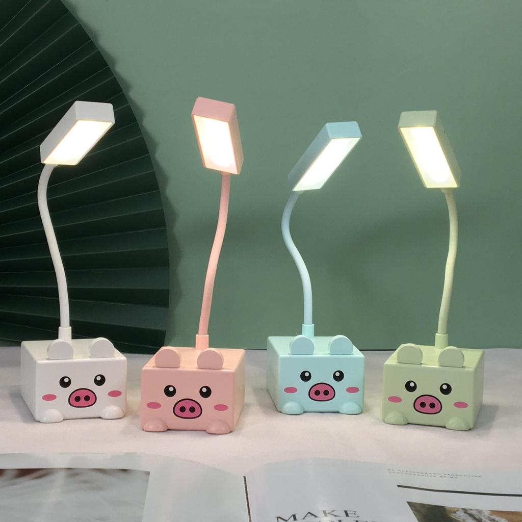 Creative Cartoon LED Foldable Table Lamp - USB Rechargeable Eye-Protecting Book Light