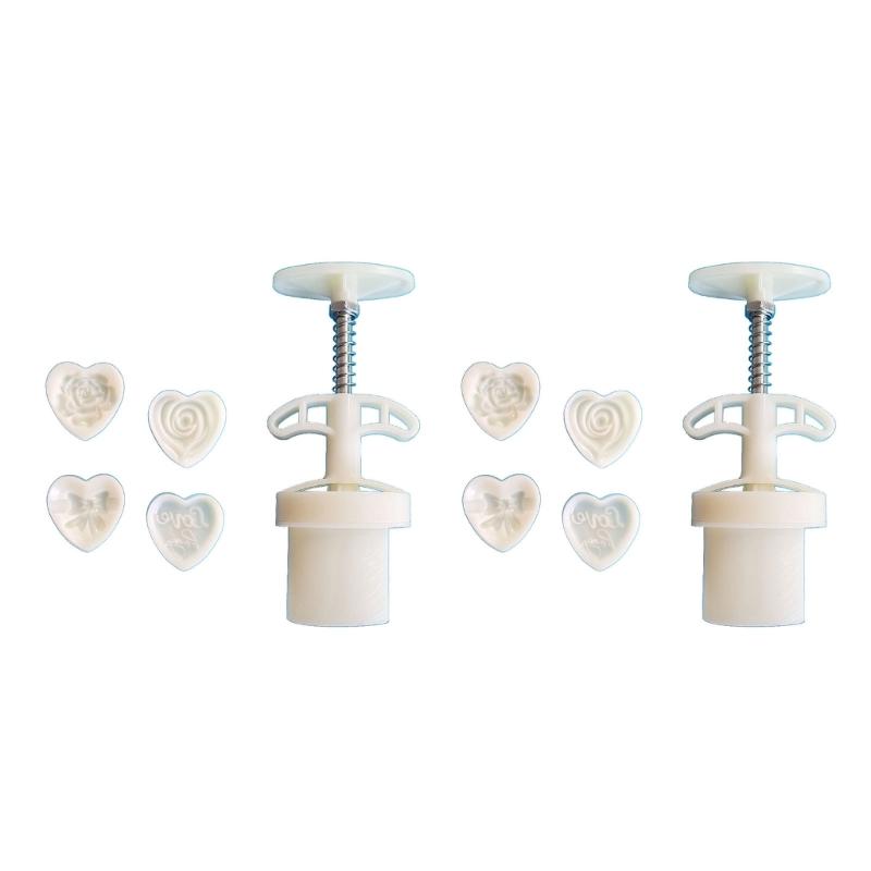 

Mid-Autumn Festival Mooncake Mold Set Bowknot Mooncake Press Molds Heart Rose Floral Mold Set Press Mold Tool DIY Crafts 1