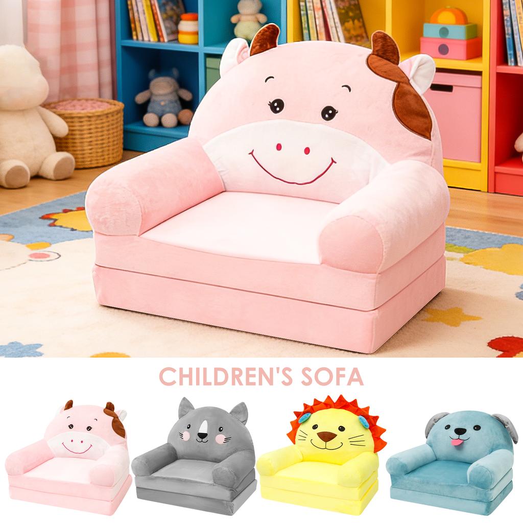 Foldable Kids Sofa Seat Chair Foam Filled Children's Sleeping Bed Lazy Couch Reading Armchair for Reading Relaxing Nursery