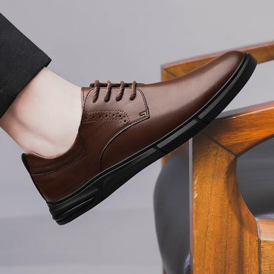 2024 Męskie Skórzane Buty Wizytowe Wsuwane Skórzane Męskie Casualowe Sznurowane Oksfordy Biznesowe Męskie Obuwie Buty ze Szpiczastym Noskiem