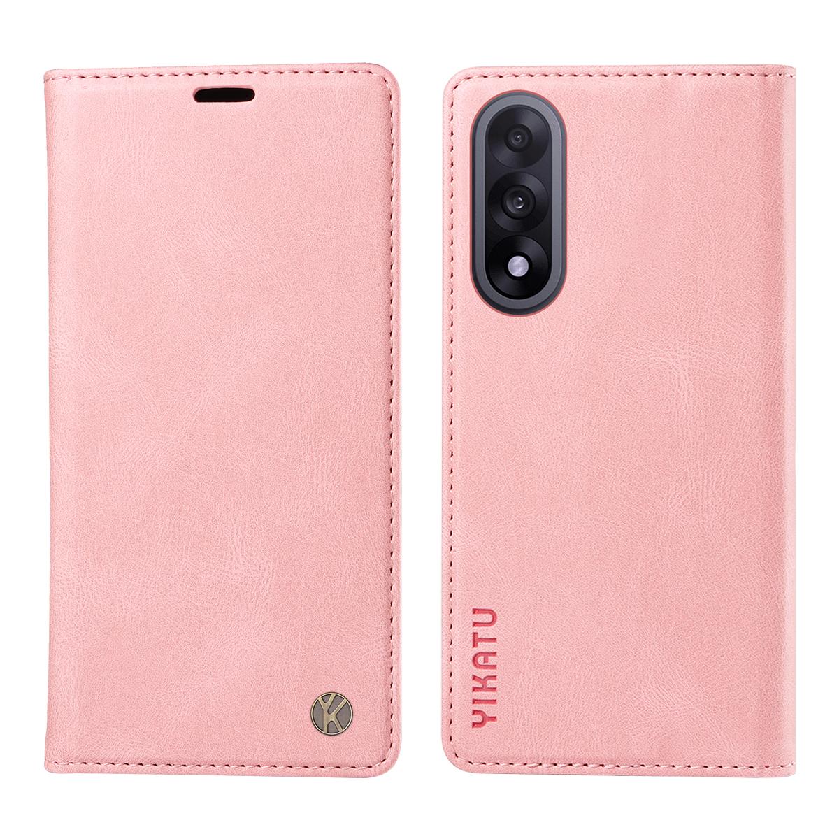

For OnePlus Nord 5 5G/OnePlus Ace 5 Ultra 5G Leather Cover YIKATU YK-004 Skin-Touch Wallet Phone Cases Pink