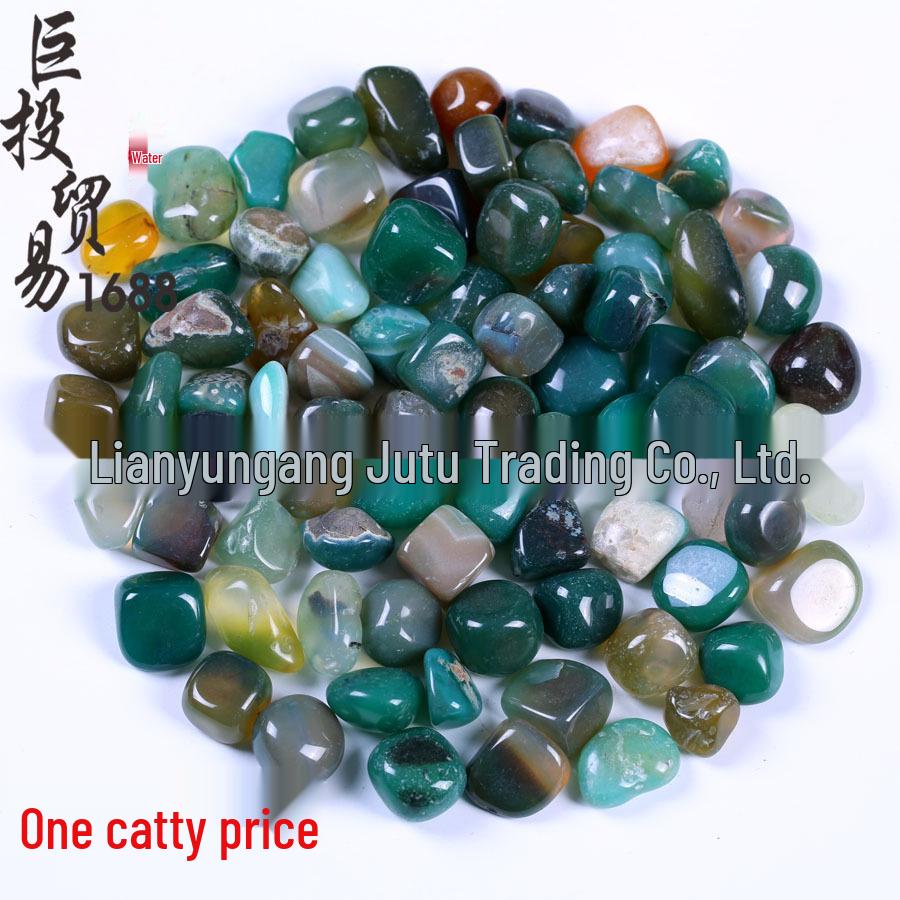 Green Agate Gravel Ornaments - Yuhua Stone Bonsai, Children's Treasure Digging Science Popularization, Tourist Stall Decoration