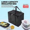 1pc Large Insulated Food Bag Reusable Foldable Hot Cold Meals Grocery Bags Zipper Bag Lightweight For Picnic Camping Outdoor