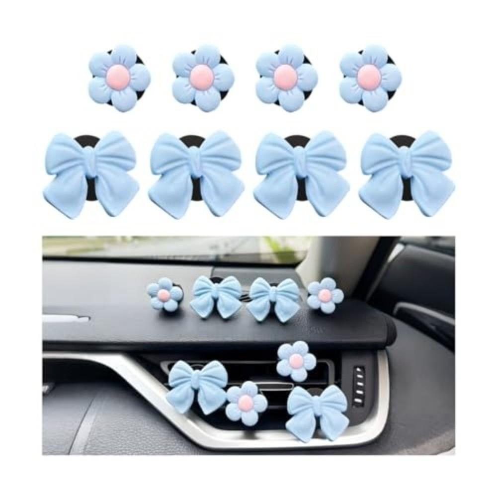 Bow Knot Design Car Air Vent Clips 8PCS Multi-Pack Dashboard Decorations  For Automobile Truck