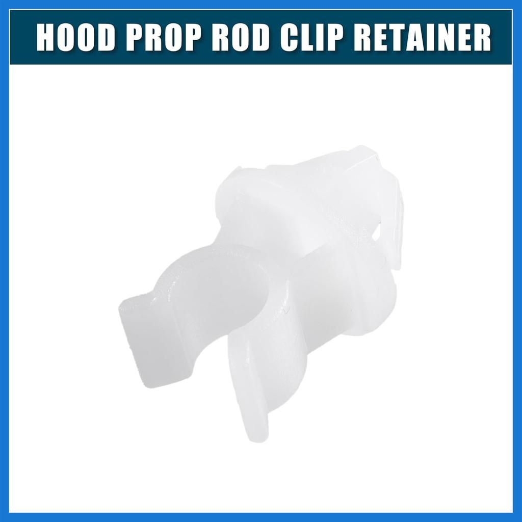Hood Prop Rod Clip Retainer Fit for Mitsubishi Lancer - Pack of 1 White Auto Accessories