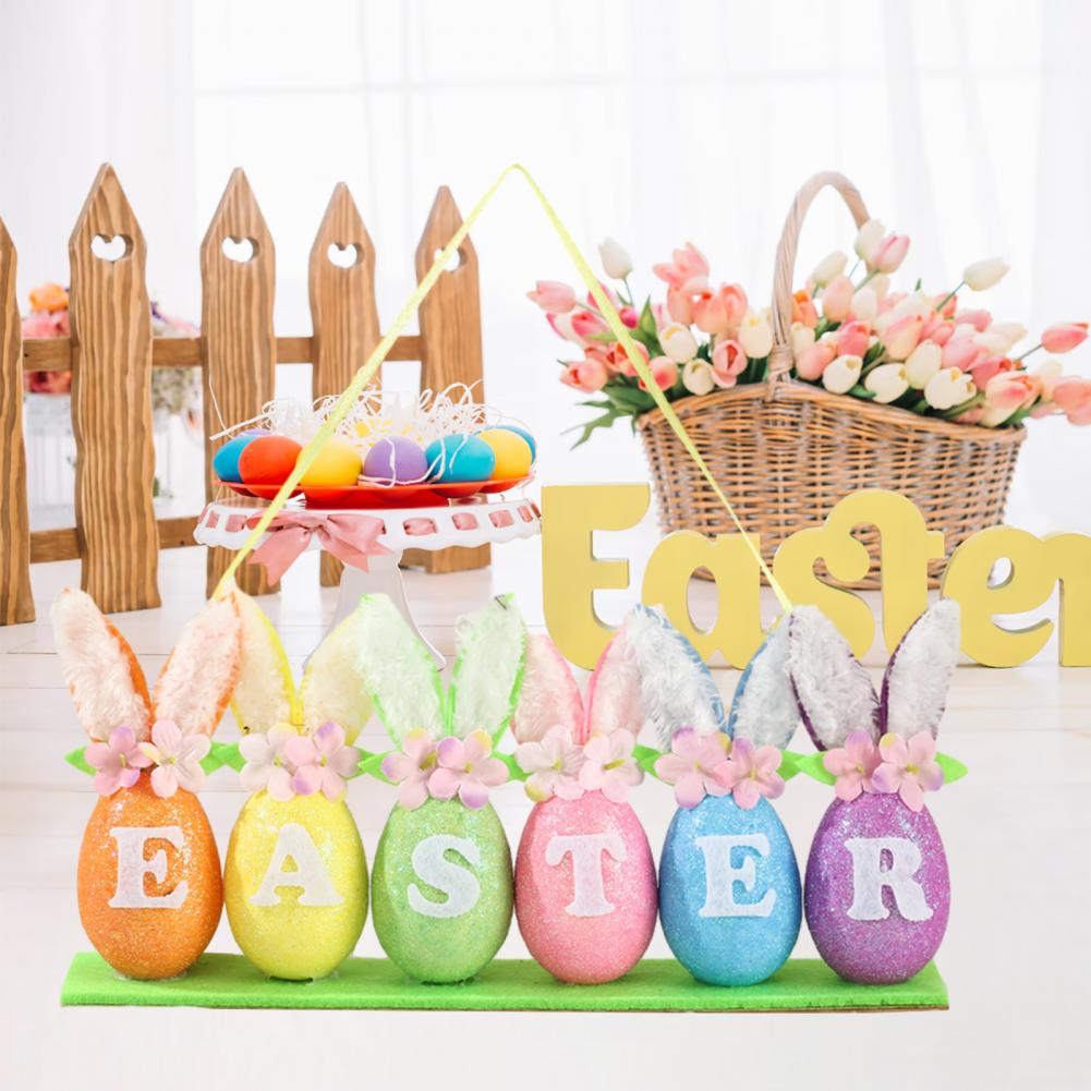 Easter Egg Toy Unbreakable Easter Egg Colorful Foam Easter Bunny Egg Ornaments Spring Party Decorations for Tree Wall Door