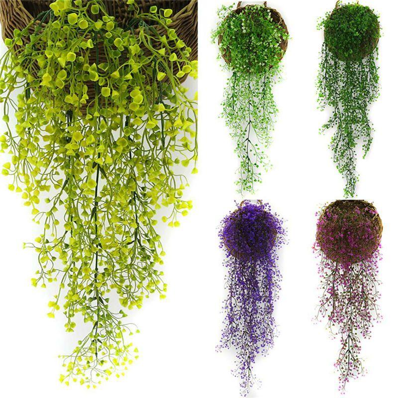 Hanging Fake Artificial Basket Flower Vine Plant Admiralty Wall Outdoor Decor