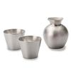 Washi Paper Tin Sake Bottle 2 Tin Sake Cups [Nousaku Wrapping] +