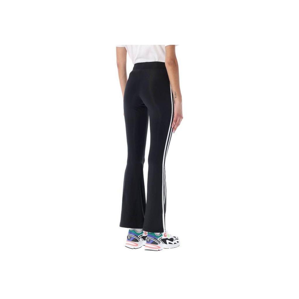 adidas Originals Logo Striped Elastic Casual Pants Women Bottoms Black HM2139