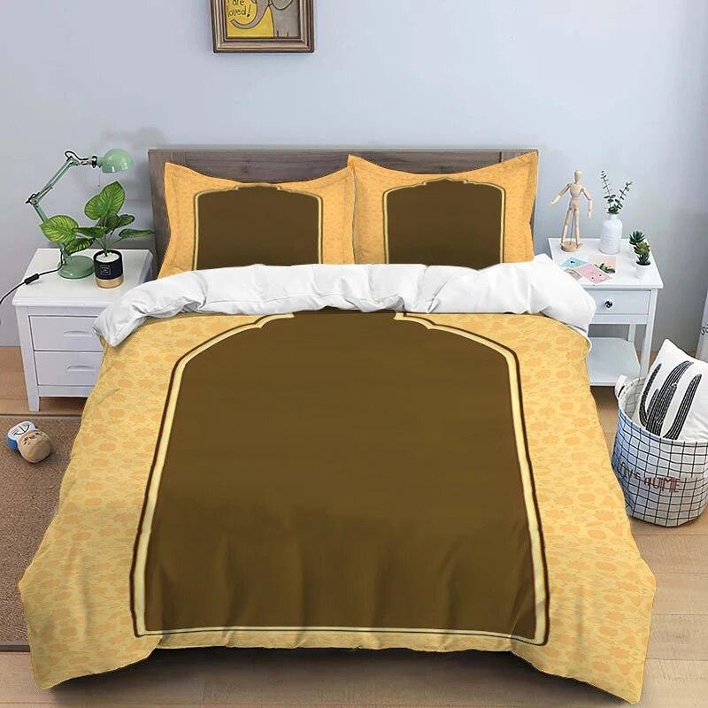 Muslim Prayer Kawaii  Bedding Sets New Greek Key Meander Duvet Cover Sets Bed Linens Queen King Size Modern Geometric Bedspread