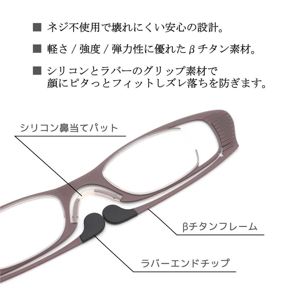 SHIORI Shiori Reading for Men and Made in Sabae Case Wellington Glasses, Ultra-Thin, Stylish, Women, Japan, Design, Half-Size Temples, Included,