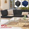 4 Pcs Patio Seat Cushion Covers 60x60x10cm Waterproof Outdoor Cushion Slicovers with Zipper Sofa Chair Cushion Cover Replacement